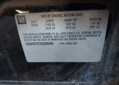 2008 Cadillac Cts Standard из США, поврежденный, VIN 1G6DV57V780205668